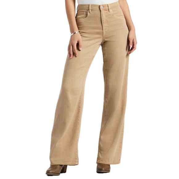 NWT Buffalo David Bitton High Rise Wide Leg Addie Women's Pants, Almond Beige - Picture 1 of 6